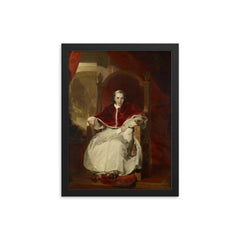 Pope Pius VII framed print on a plain backdrop in size 12"x16".