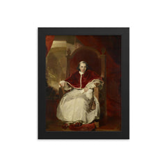 Pope Pius VII framed print on a plain backdrop in size 8"x10".