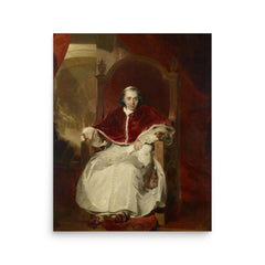 Pope Pius VII poster on a plain backdrop in size 16"x20".