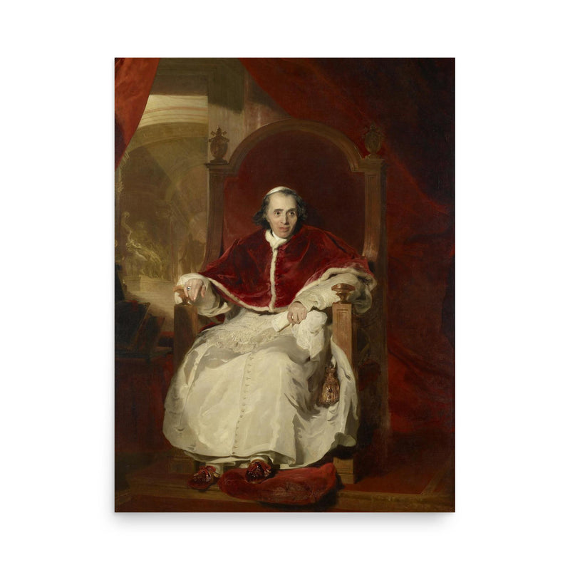 Pope Pius VII poster on a plain backdrop in size 18