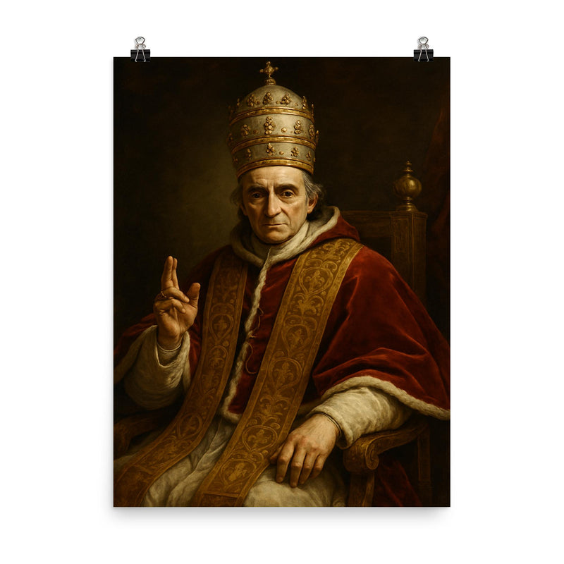 Pope Pius VII poster on a plain backdrop in size 8