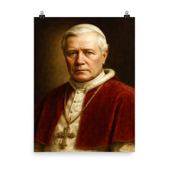 Pope Pius X portrait poster on a plain backdrop in size 8"x10".