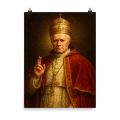 Pope Pius X poster on a plain backdrop in size 8"x10".