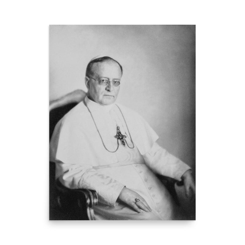 Pope Pius XI poster on a plain backdrop in size 18