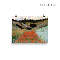 Poppy Field in a Hollow near Giverny by Claude Monet poster 3
