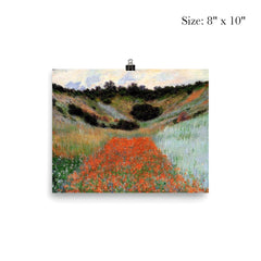 Poppy Field in a Hollow near Giverny by Claude Monet poster 4