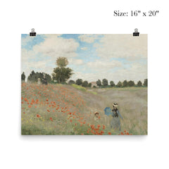 Poppy Field near Argenteuil  Monet 1873 poster 2