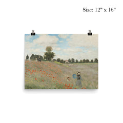 Poppy Field near Argenteuil  Monet 1873 poster 3