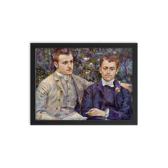 Porträt des Charles und Georges Durand-Ruel by Pierre-Auguste Renoir, 1882 framed print on a plain backdrop in size 12"x16".