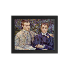 Porträt des Charles und Georges Durand-Ruel by Pierre-Auguste Renoir, 1882 framed print on a plain backdrop in size 8"x10".