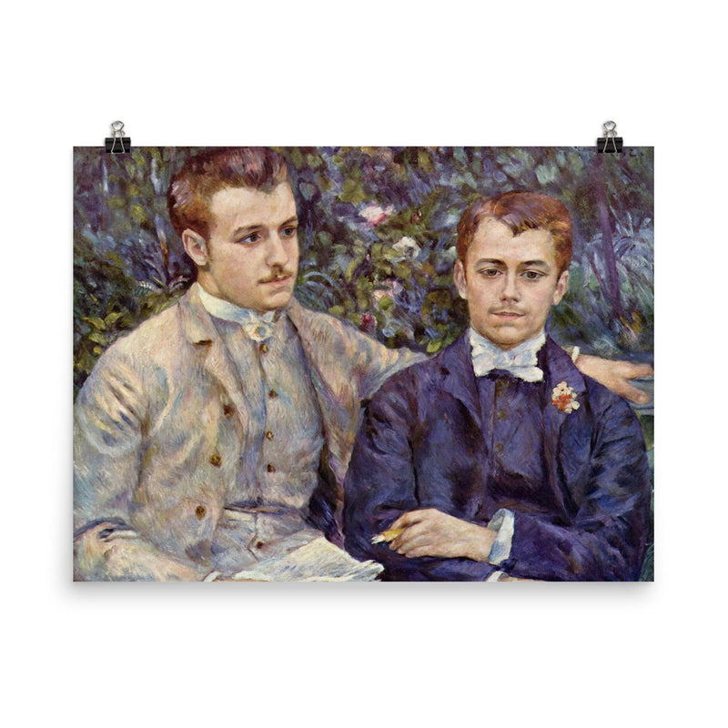 Porträt des Charles und Georges Durand-Ruel by Pierre-Auguste Renoir, 1882 poster on a plain backdrop in size 8