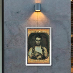 Portrait of a Blind Man Holding a Cat, c. 1850 poster 2