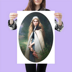 Portrait of a Girl with Cherry Blossoms by Jules-Cyrille Cavé poster 3