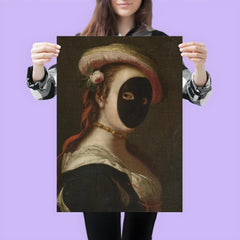 Portrait of a Lady Wearing a Carnival Mask, Venetian School poster 3