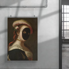 Portrait of a Lady Wearing a Carnival Mask, Venetian School poster 4