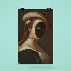 Portrait of a Lady Wearing a Carnival Mask, Venetian School poster 6