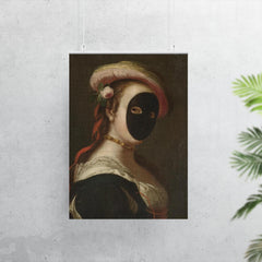 Portrait of a Lady Wearing a Carnival Mask, Venetian School poster 7