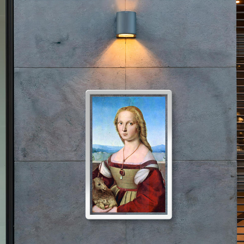 Portrait of a Young Lady with a Unicorn by Raphael poster 2