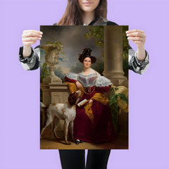 Portrait of Alida Christina Assink by Jan Adam Kruseman, 1833 poster 3