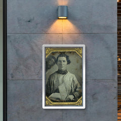 Portrait of an Unidentified Man Holding a Book with Another Man Behind Him, c. 1840s poster 2