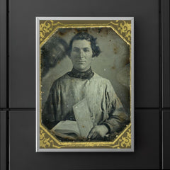 Portrait of an Unidentified Man Holding a Book with Another Man Behind Him, c. 1840s poster 5