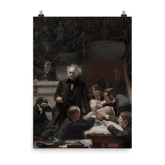 Portrait of Dr. Samuel D. Gross (The Gross Clinic) by Thomas Eakins, 1875 poster on a plain backdrop in size 8"x10".