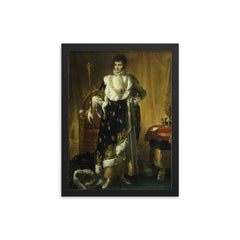Portrait of Jérôme Bonaparte at Age 27 by François Gérard, 1811 framed print on a plain backdrop in size 12"x16".