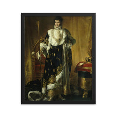 Portrait of Jérôme Bonaparte at Age 27 by François Gérard, 1811 framed print on a plain backdrop in size 16"x20".