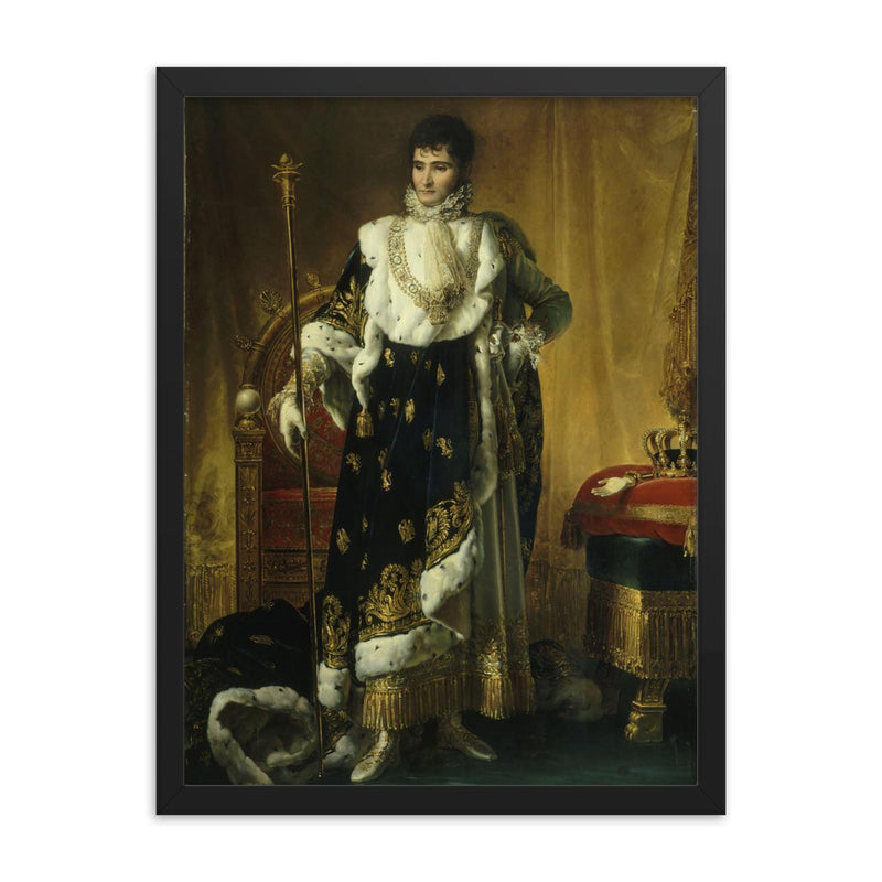 Portrait of Jérôme Bonaparte at Age 27 by François Gérard, 1811 framed print on a plain backdrop in size 18