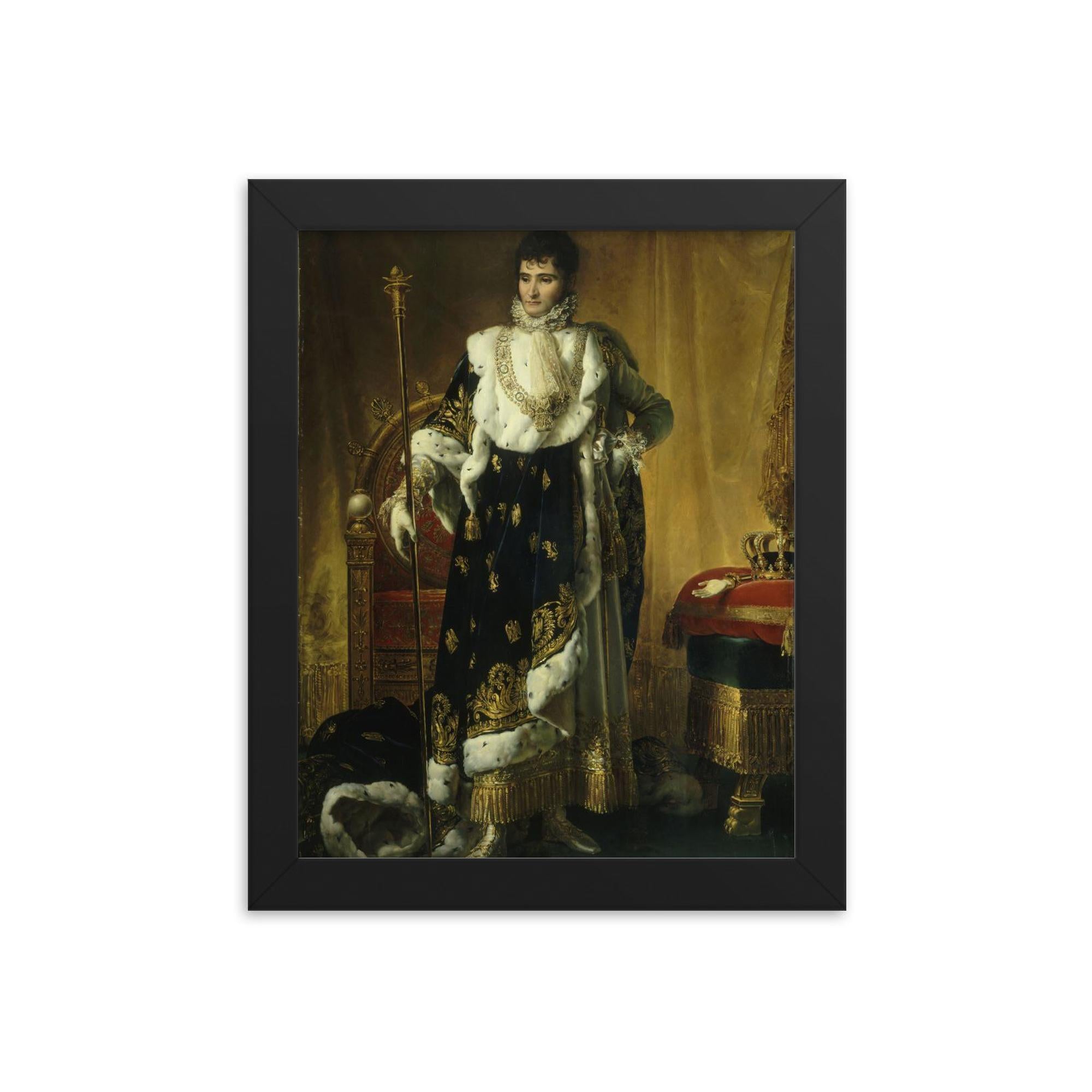 Portrait of Jérôme Bonaparte at Age 27 by François Gérard, 1811 framed print on a plain backdrop in size 8"x10".
