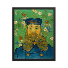 Portrait of Joseph Roulin by Vincent van Gogh framed print on a plain backdrop in size 16"x20".