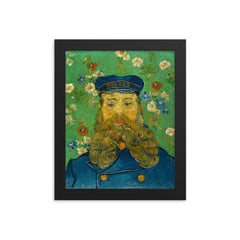 Portrait of Joseph Roulin by Vincent van Gogh framed print on a plain backdrop in size 8"x10".