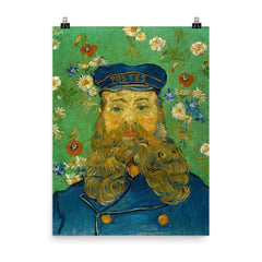 Portrait of Joseph Roulin by Vincent van Gogh poster on a plain backdrop in size 8"x10".