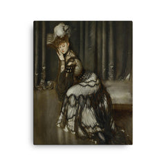 Portrait of Madame Remy Salvator by Antonio de La Gándara, 1901 canvas print on a plain backdrop in size 16"x20".