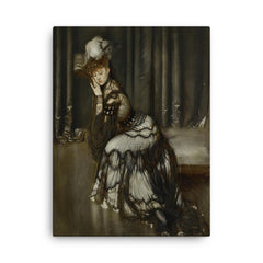 Portrait of Madame Remy Salvator by Antonio de La Gándara, 1901 canvas print on a plain backdrop in size 18"x24".