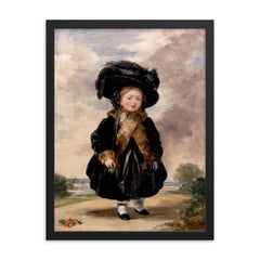 Portrait of Princess Victoria at Age 4 by Stephen Poyntz Denning, 1823 framed print on a plain backdrop in size 18"x24".