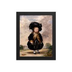 Portrait of Princess Victoria at Age 4 by Stephen Poyntz Denning, 1823 framed print on a plain backdrop in size 8"x10".