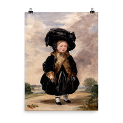 Portrait of Princess Victoria at Age 4 by Stephen Poyntz Denning, 1823 poster on a plain backdrop in size 8"x10".