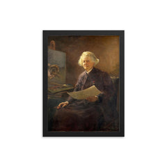 Portrait of Rosa Bonheur by Anna Elizabeth Klumpke framed print on a plain backdrop in size 12"x16".