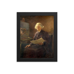 Portrait of Rosa Bonheur by Anna Elizabeth Klumpke framed print on a plain backdrop in size 8"x10".