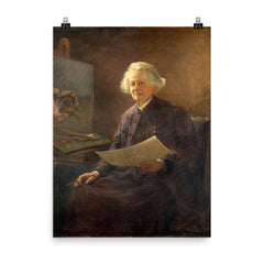 Portrait of Rosa Bonheur by Anna Elizabeth Klumpke poster on a plain backdrop in size 8"x10".