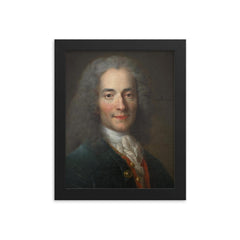 Portrait of Voltaire at Age 24 by Nicolas de Largillière, 1724-1725 framed print on a plain backdrop in size 8"x10".
