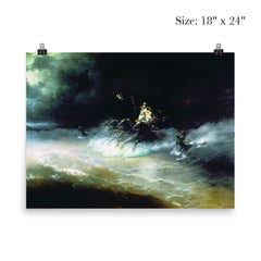 Poseidon Travelling by Sea by Ivan Aivazovsky poster 5