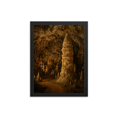 Postojna Karst Formations Slovenia framed print on a plain backdrop in size 12"x16".