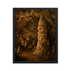 Postojna Karst Formations Slovenia framed print on a plain backdrop in size 16"x20".