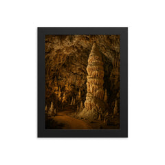 Postojna Karst Formations Slovenia framed print on a plain backdrop in size 8"x10".