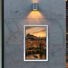 Prague at sunset poster 2