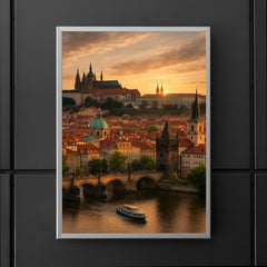 Prague at sunset poster 5