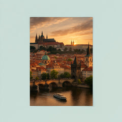 Prague at sunset poster 8