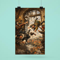 Prague defenders hurling imperial envoys from window poster 6